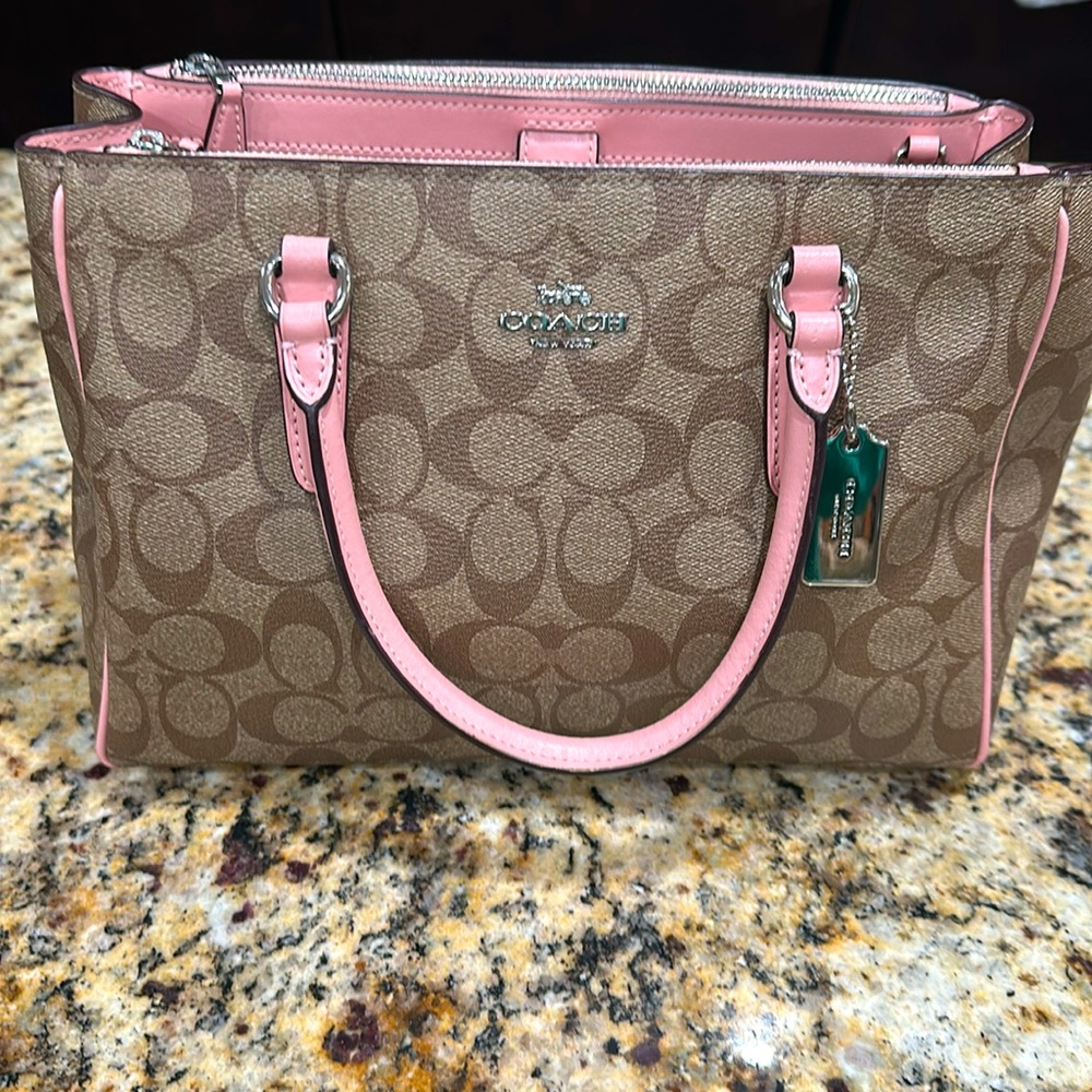 Coach Mini Surrey Carryall In Signature Canvas Used for 1 week.